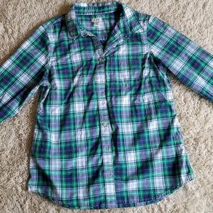 LL Bean LS Plaid button-down flannel